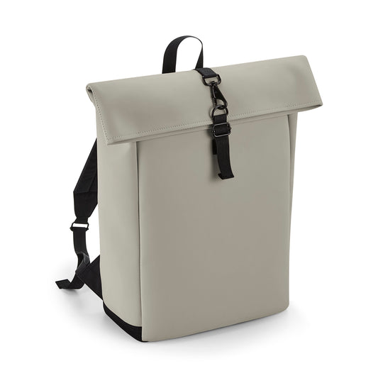 Matte PU Roll-Top Backpack