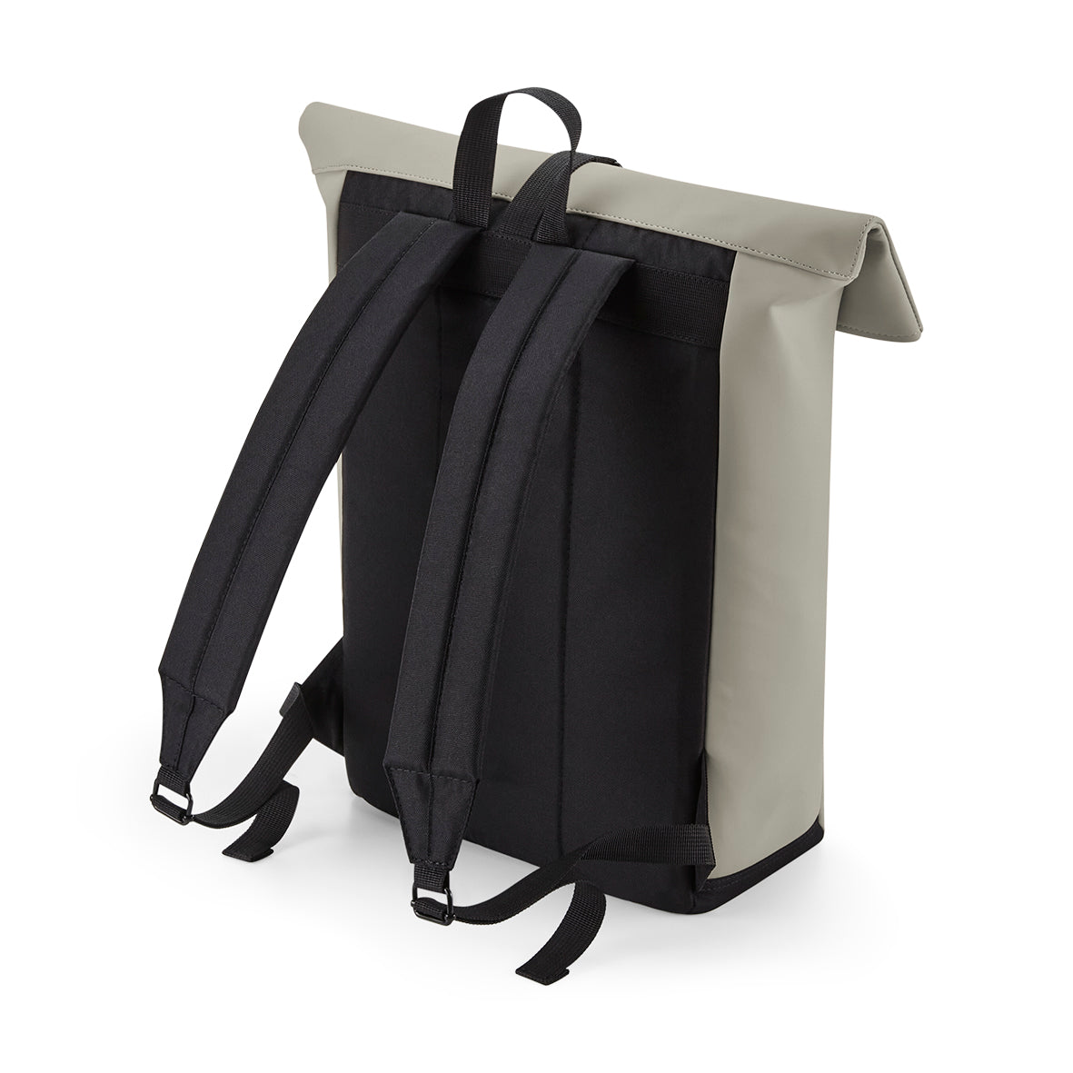 Matte PU Roll-Top Backpack