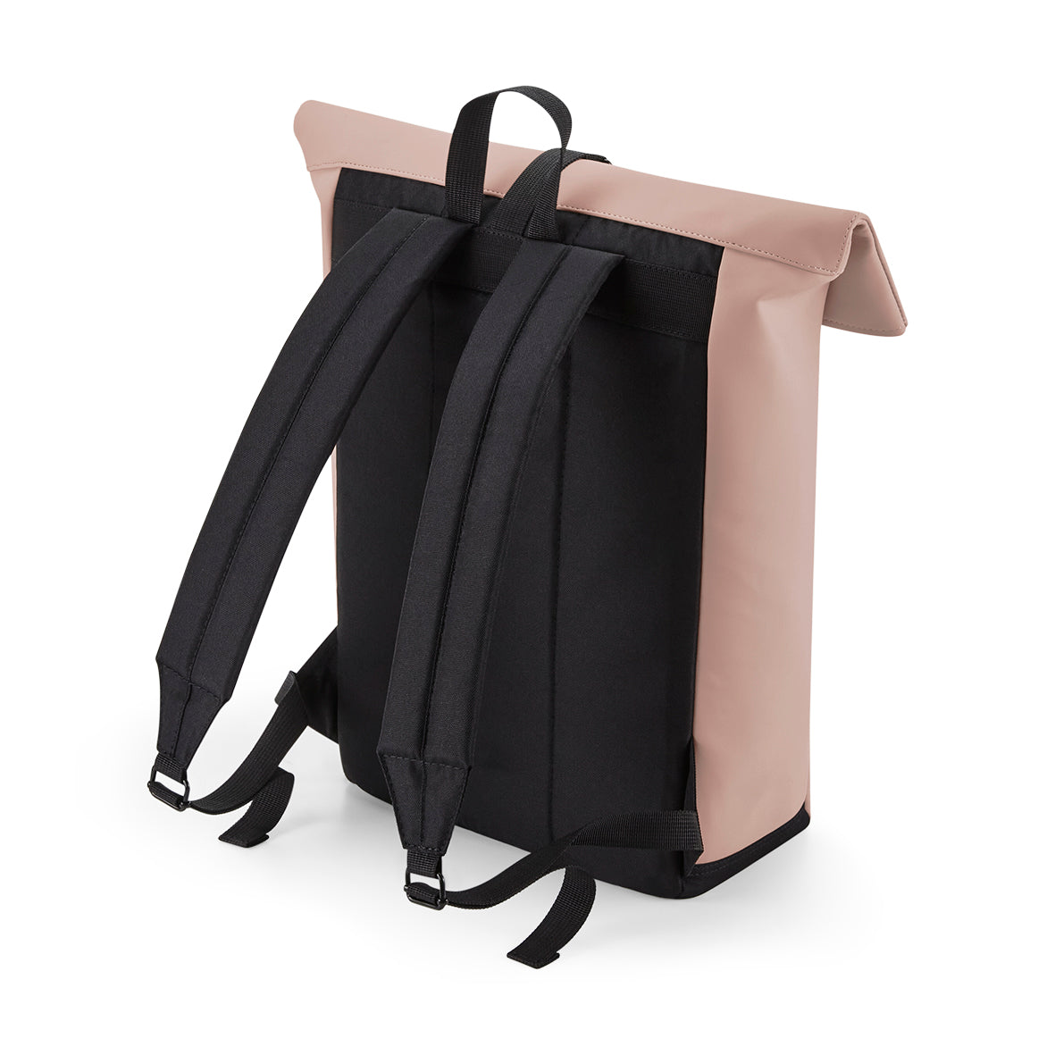 Matte PU Roll-Top Backpack