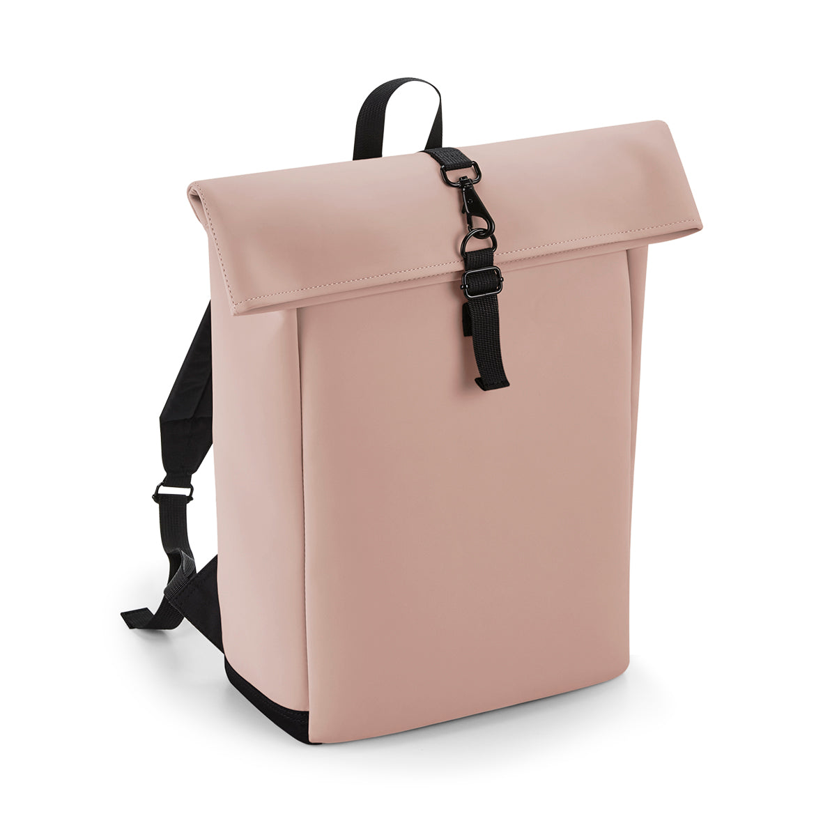 Matte PU Roll-Top Backpack